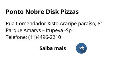 ponto nobre pizzas em itupeva